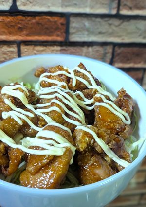 唐揚げとマヨソースで簡単カラマヨ丼♡-レシピのメイン写真
