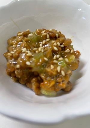 酒ツマ　納豆の野沢菜和え-レシピのメイン写真