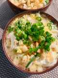 優しい味、シンプルかしわうどん。