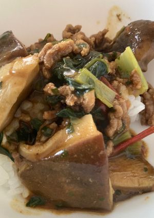 しいたけ小松菜トマトで夏のキーマカレー-レシピのメイン写真