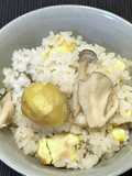 栗ときのこの炊き込みご飯