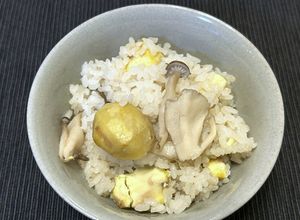 栗ときのこの炊き込みご飯-レシピのメイン写真