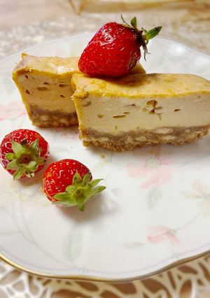 【ポリ袋で簡単】キャラメルチーズケーキ-レシピのメイン写真