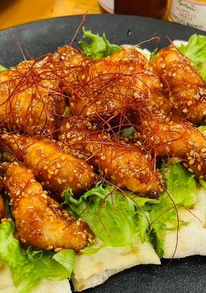 トリュフ薫るヤンニョムチキンのピンサ-レシピのメイン写真