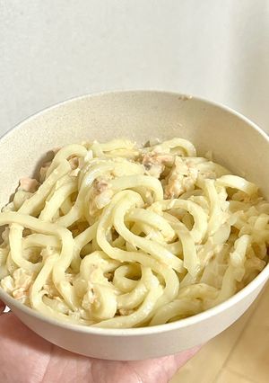【離乳食後期】鮭と豆乳のクリームうどん-レシピのメイン写真