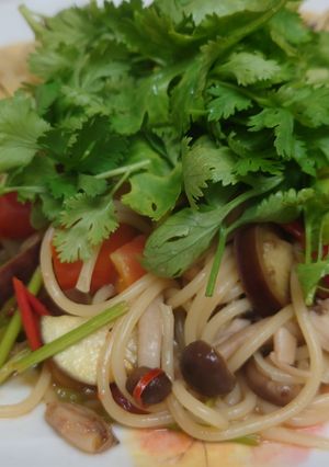 夏野菜とキノコのアジアンパスタ-レシピのメイン写真