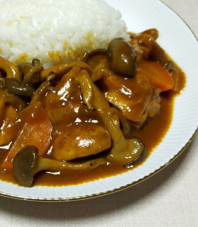 霜降りひらたけと鶏もも肉のデミ風煮込み-レシピのメイン写真