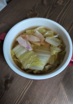 ベーコンと白菜と筍で和風コンソメスープ-レシピのメイン写真