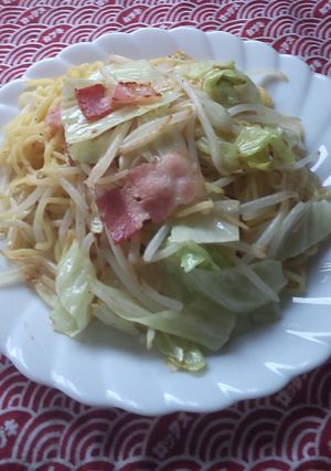 キャベツとベーコンの塩焼きそば♪-レシピのメイン写真