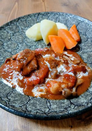 極上♡お箸でホロホロのチキンの赤ワイン煮込み-レシピのメイン写真