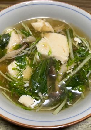 水菜ときのこのあんかけ豆腐-レシピのメイン写真