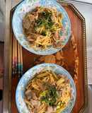豚バラとアスパラの和風パスタ