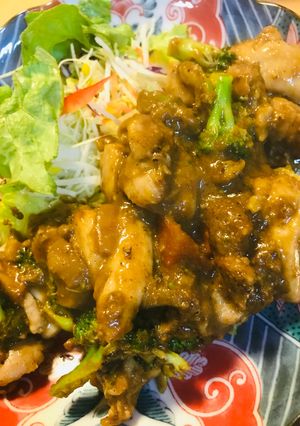 あまりカレーで●鶏肉＆ブロッコリー炒め-レシピのメイン写真