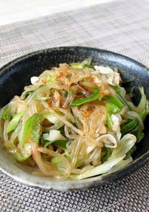 味染みしらたきとねぎの旨炒め-レシピのメイン写真