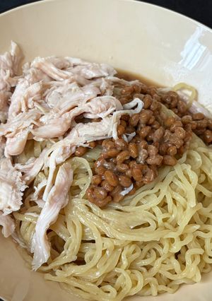 一人暮らしサラダチキン納豆冷やし中華-レシピのメイン写真