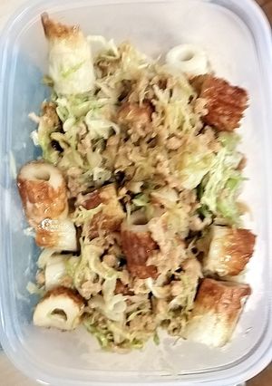 大豆ミートとキャベツと竹輪の味噌マヨ和え-レシピのメイン写真
