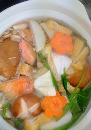 焼鮭とカマンベールチーズ鍋-レシピのメイン写真