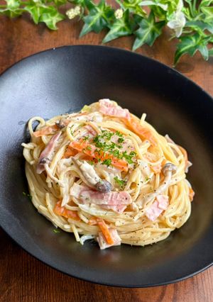 生クリーム不要♩ワンポットクリームパスタ-レシピのメイン写真
