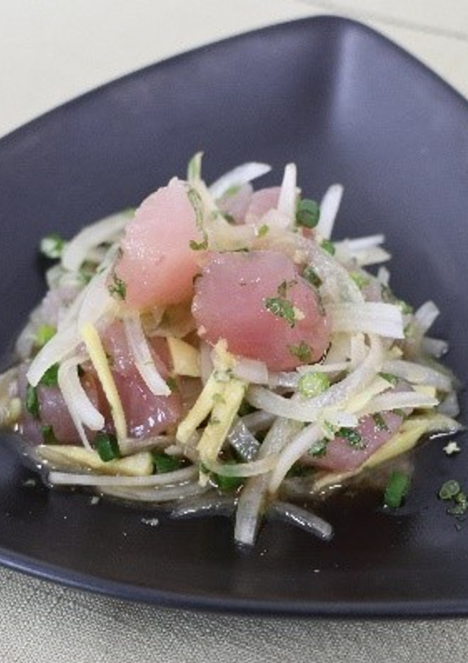 新玉ねぎとまぐろの和え物-レシピのメイン写真