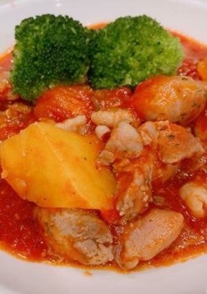 レンジで時短！鶏肉のハーブトマト煮込み-レシピのメイン写真