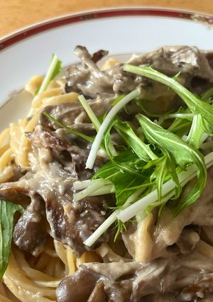 舞茸のクリームパスタ-レシピのメイン写真