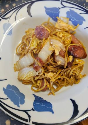 白菜とソーセージと卵の焼きそば-レシピのメイン写真
