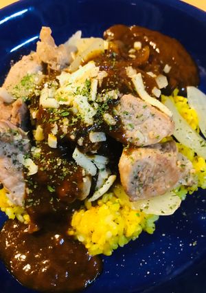 レトルト●豚肉ソテーチーズカレー-レシピのメイン写真