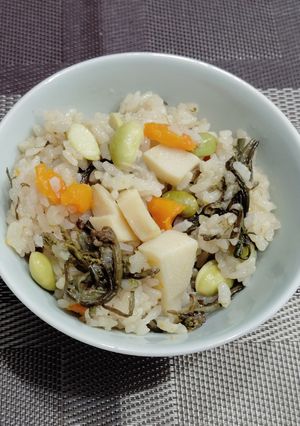 たけのことわらびの山菜おこわ-レシピのメイン写真