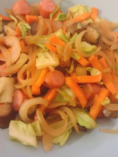ソーセージ入り!野菜炒め-レシピのメイン写真