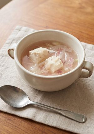 【1歳と取り分け】10分で洋風豆腐スープ-レシピのメイン写真