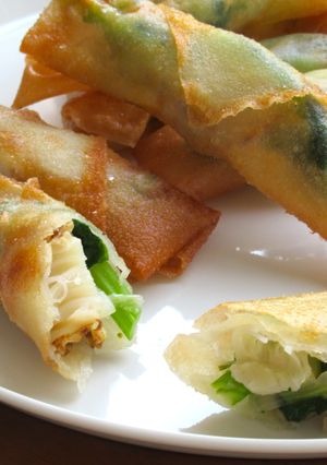 【 帆立と菜の花の春巻き 〗-レシピのメイン写真