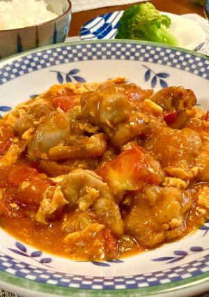 簡単とろとろ！鶏チリトマト卵-レシピのメイン写真