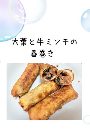 大葉と牛ミンチの春巻き-レシピのメイン写真