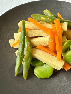 【腸活】高野豆腐とそら豆のごま和え-レシピのメイン写真