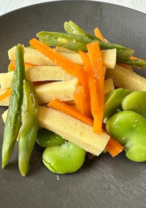 【腸活】高野豆腐とそら豆のごま和え-レシピのメイン写真