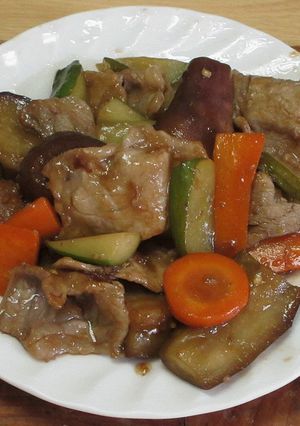 なすときゅうりと豚肉の甘酢炒め-レシピのメイン写真