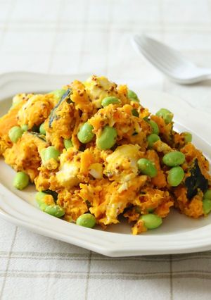 かぼちゃと枝豆とクリチのハニマスサラダ-レシピのメイン写真