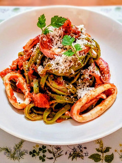 クリスマスディナー!イカのトマトパスタ-レシピのメイン写真