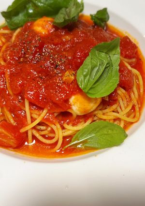 トマトとモッツァレラチーズのパスタ-レシピのメイン写真