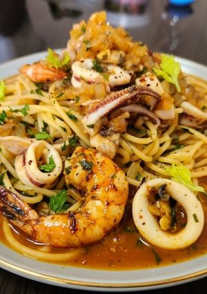海老、イカ、アサリの漁師風パスタ-レシピのメイン写真