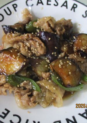 揚げ茄子と豚肉の醬油甘酢絡め-レシピのメイン写真
