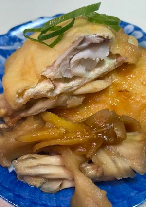 タラのふんわりお揚げ包み　みりん味噌炊き-レシピのメイン写真