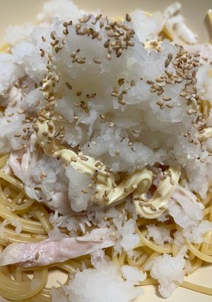 一人暮らし和風チキサラマヨスパ-レシピのメイン写真