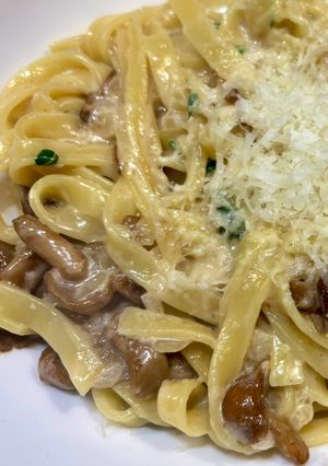 旨味凝縮なめこのクリームフェットゥチーネ-レシピのメイン写真