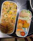 レンジ簡単クリーミーチャプチェ味炒飯弁当