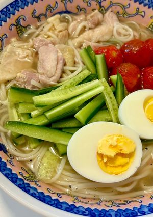 鶏塩ひやむぎ★ソーメンでも！-レシピのメイン写真