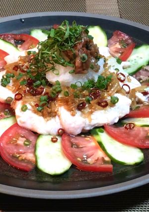 夏ダイエットに鶏ムネ肉の梅おろし水晶鶏-レシピのメイン写真