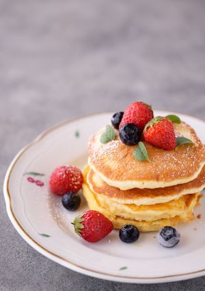 リコッタチーズで☆スフレパンケーキ-レシピのメイン写真