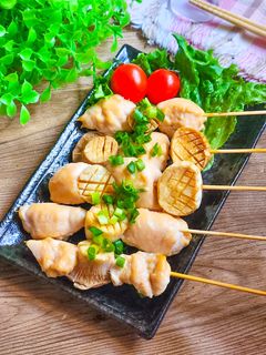 ささみとエリンギのバター醤油焼きとり-レシピのメイン写真