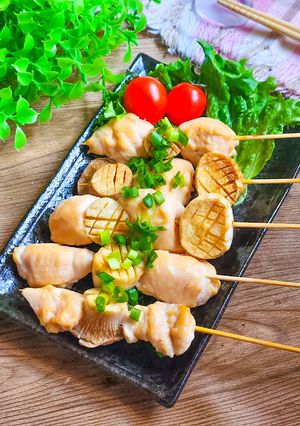 ささみとエリンギのバター醤油焼きとり-レシピのメイン写真